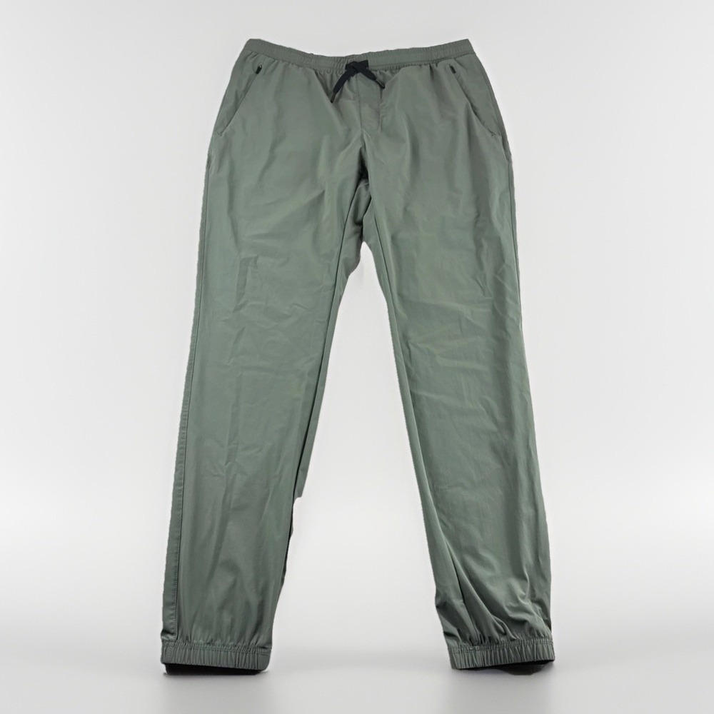 UNRL Pants Mens L Green Tapered Zip Pockets Drawstring Joggers Sweatpants Pants
